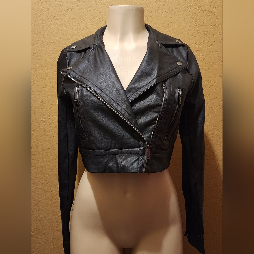 Aeropostale moto style jacket sz S nwot